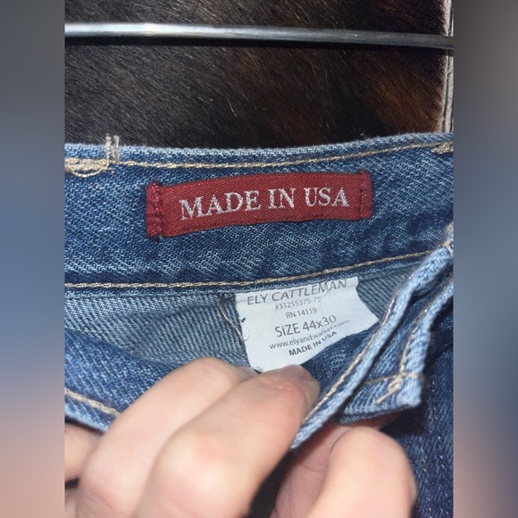 Deadstock vintage Ely Cattleman size 44X30 bootcut blue jeans new with tags - Picture 3 of 5